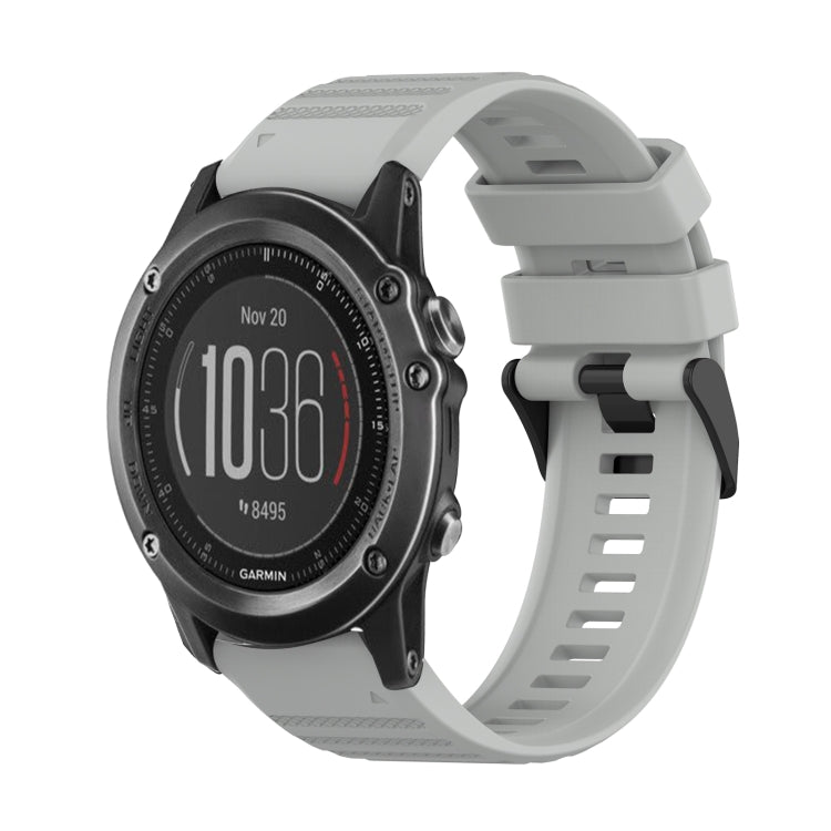 For Garmin Fenix 3 Sapphire 26mm Horizontal Texture Silicone Watch Band with Removal Tool