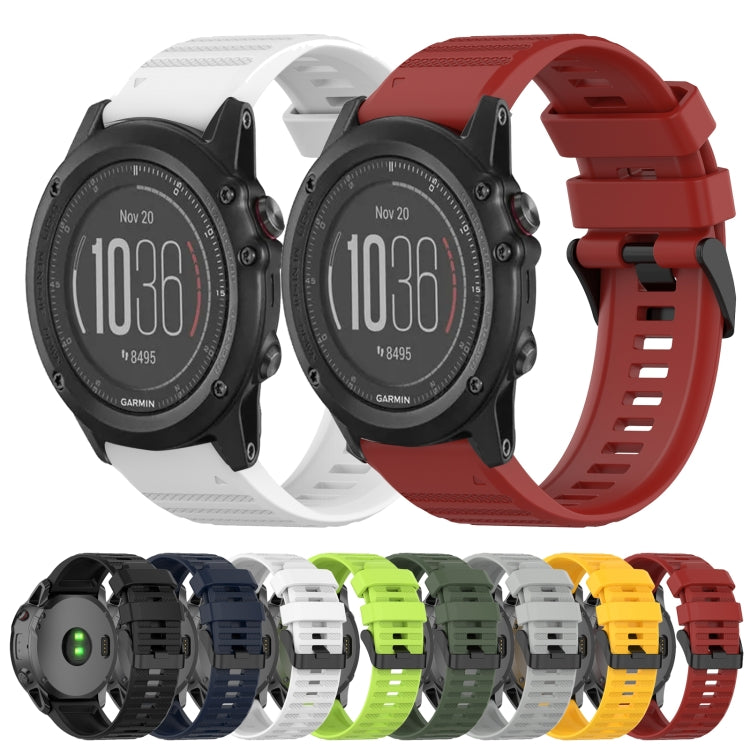 For Garmin Fenix 3 Sapphire 26mm Horizontal Texture Silicone Watch Band with Removal Tool