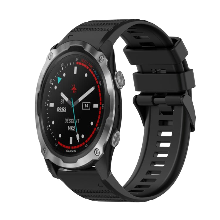 For Garmin Descent MK 2 26mm Horizontal Texture Silicone Watch Band with Removal Tool