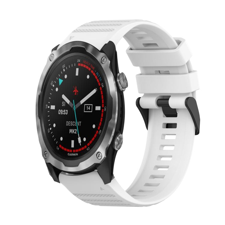 For Garmin Descent MK 2 26mm Horizontal Texture Silicone Watch Band with Removal Tool