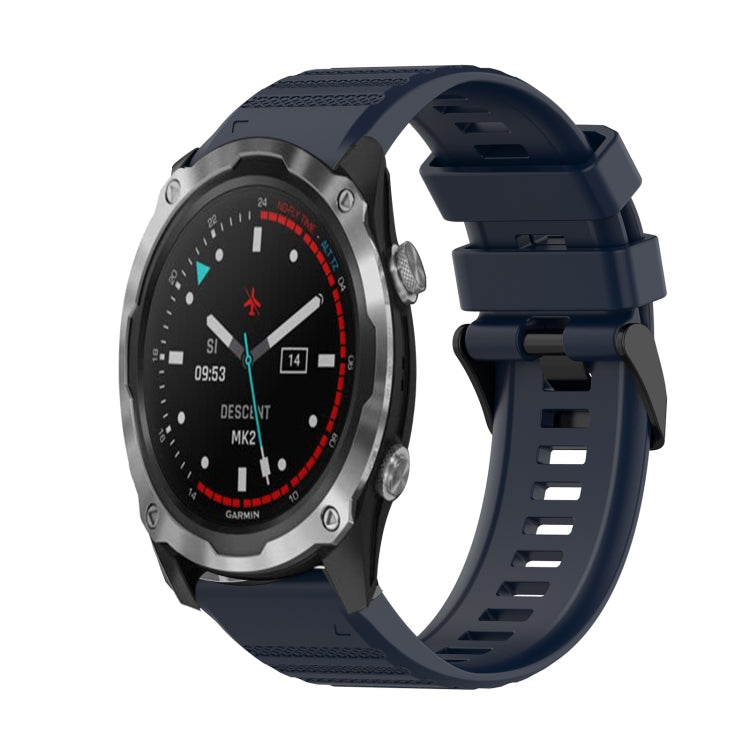 For Garmin Descent MK 2 26mm Horizontal Texture Silicone Watch Band with Removal Tool
