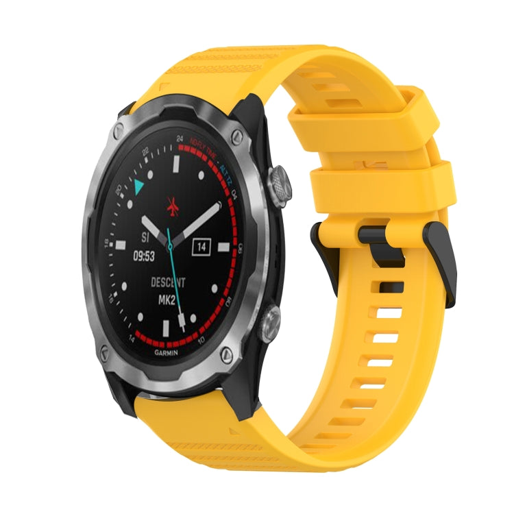 For Garmin Descent MK 2 26mm Horizontal Texture Silicone Watch Band with Removal Tool