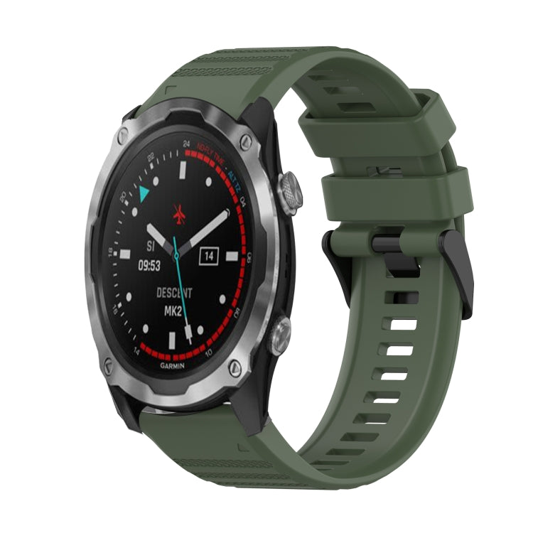 For Garmin Descent MK 2 26mm Horizontal Texture Silicone Watch Band with Removal Tool
