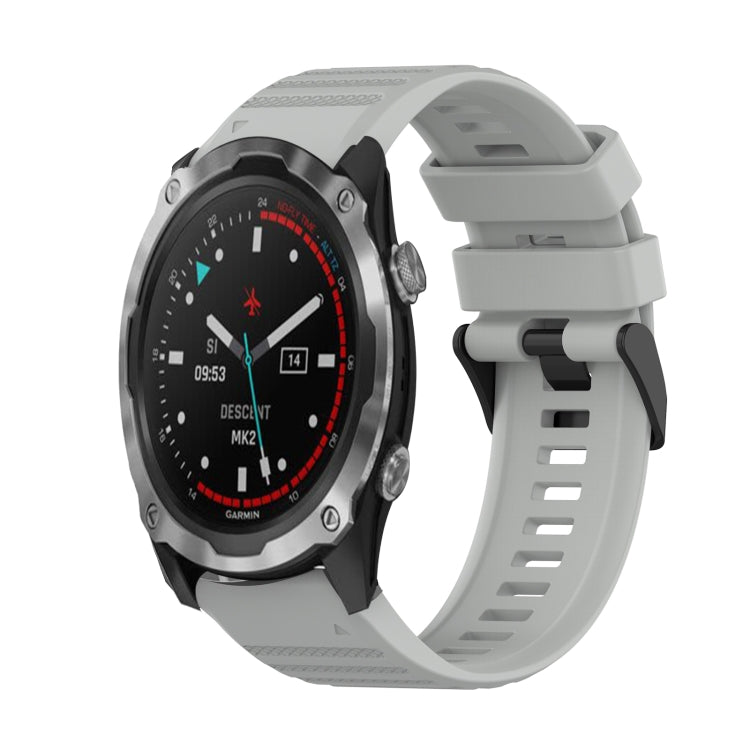 For Garmin Descent MK 2 26mm Horizontal Texture Silicone Watch Band with Removal Tool