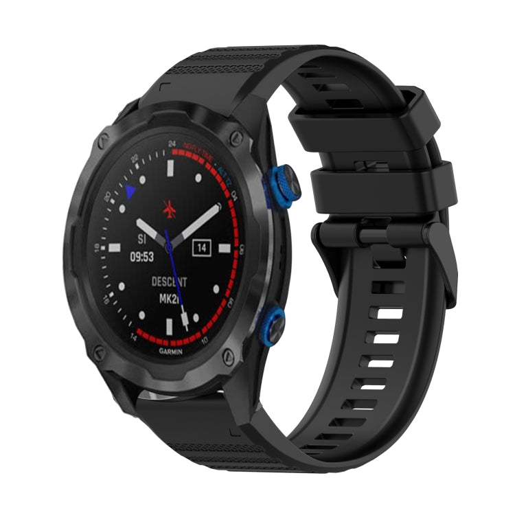 For Garmin Descent MK 2i 26mm Horizontal Texture Silicone Watch Band with Removal Tool