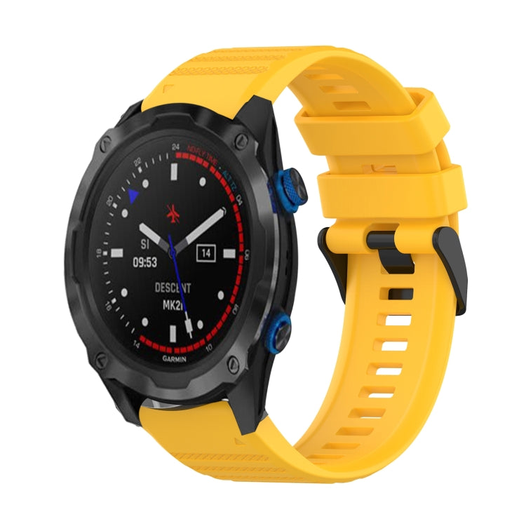 For Garmin Descent MK 2i 26mm Horizontal Texture Silicone Watch Band with Removal Tool