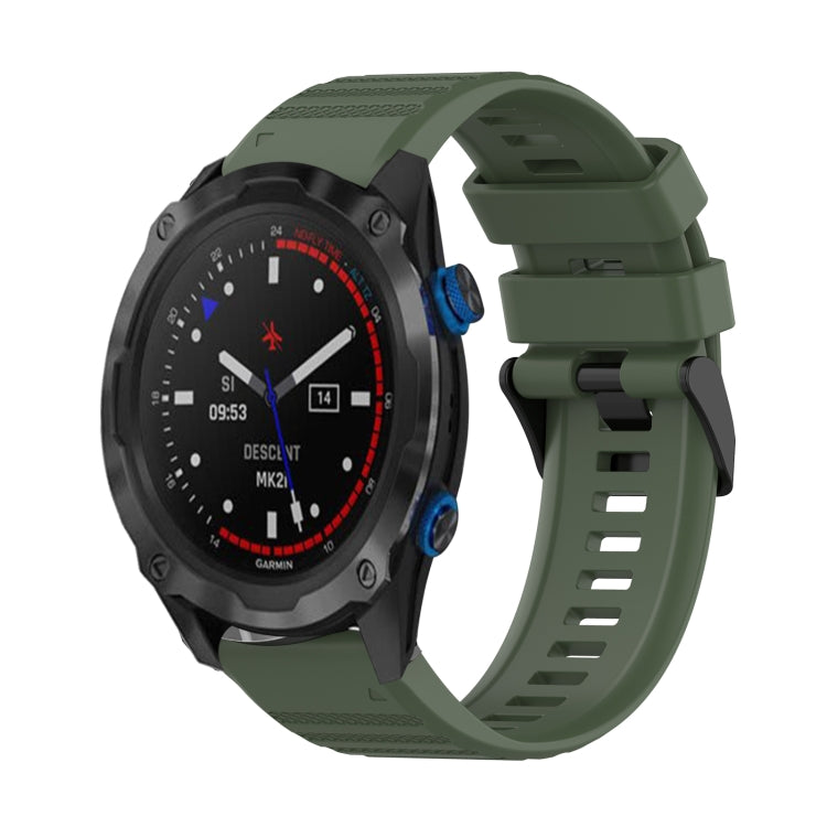 For Garmin Descent MK 2i 26mm Horizontal Texture Silicone Watch Band with Removal Tool