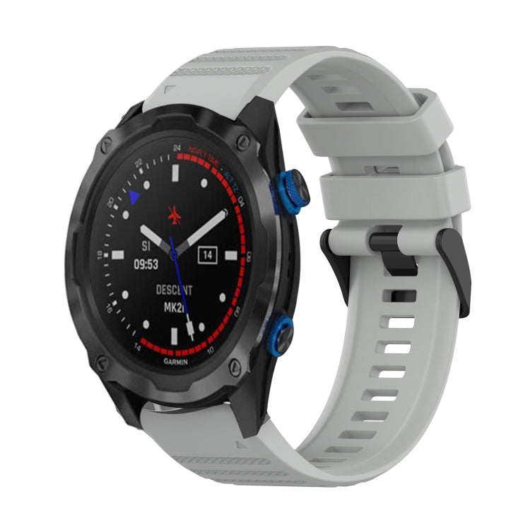 For Garmin Descent MK 2i 26mm Horizontal Texture Silicone Watch Band with Removal Tool