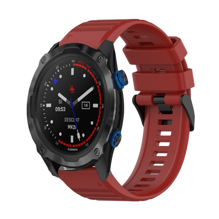 For Garmin Descent MK 2i 26mm Horizontal Texture Silicone Watch Band with Removal Tool