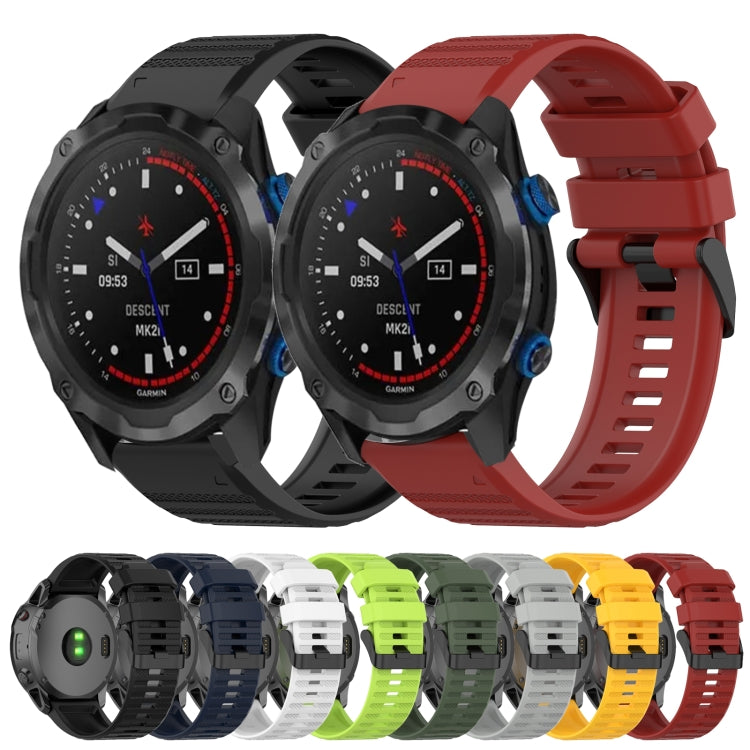 For Garmin Descent MK 2i 26mm Horizontal Texture Silicone Watch Band with Removal Tool