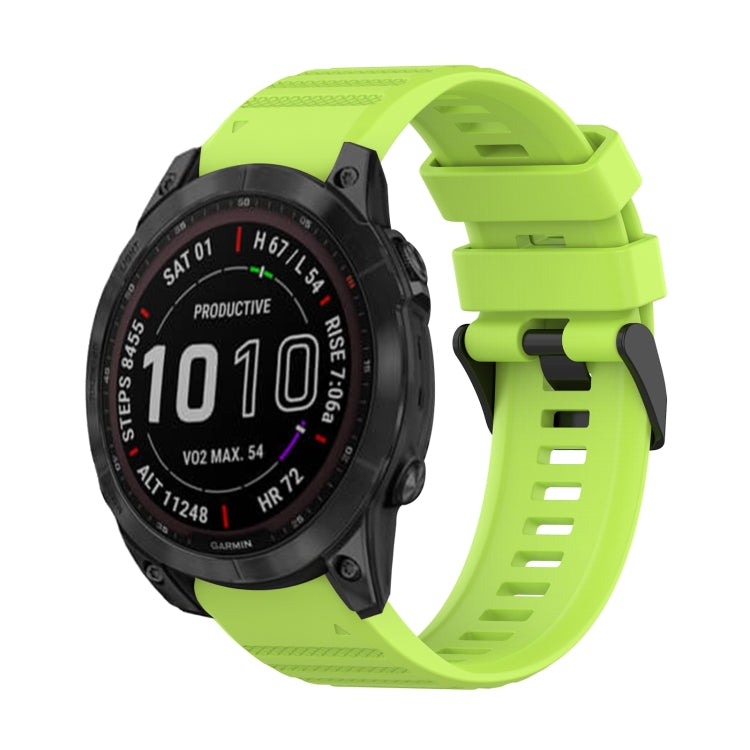 For Garmin Fenix 7 22mm Horizontal Texture Silicone Watch Band with Removal Tool