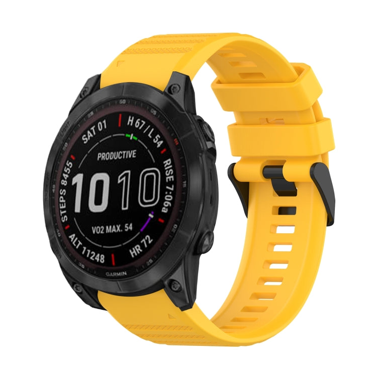 For Garmin Fenix 7 Solar 22mm Horizontal Texture Silicone Watch Band with Removal Tool