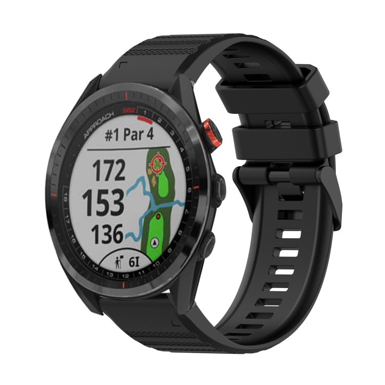 For Garmin Approach S62 22mm Horizontal Texture Silicone Watch Band with Removal Tool