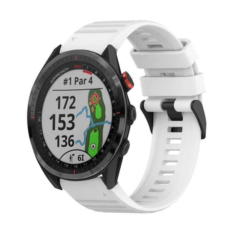 For Garmin Approach S62 22mm Horizontal Texture Silicone Watch Band with Removal Tool