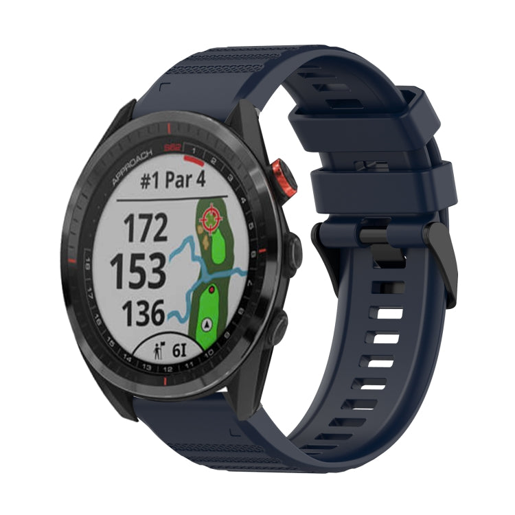 For Garmin Approach S62 22mm Horizontal Texture Silicone Watch Band with Removal Tool