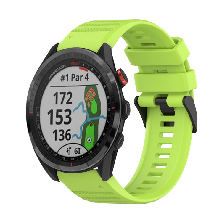 For Garmin Approach S62 22mm Horizontal Texture Silicone Watch Band with Removal Tool
