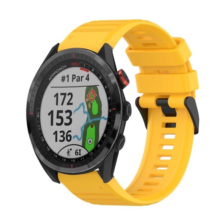 For Garmin Approach S62 22mm Horizontal Texture Silicone Watch Band with Removal Tool
