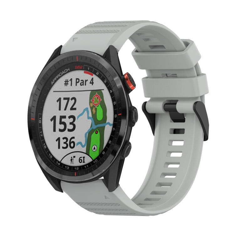 For Garmin Approach S62 22mm Horizontal Texture Silicone Watch Band with Removal Tool