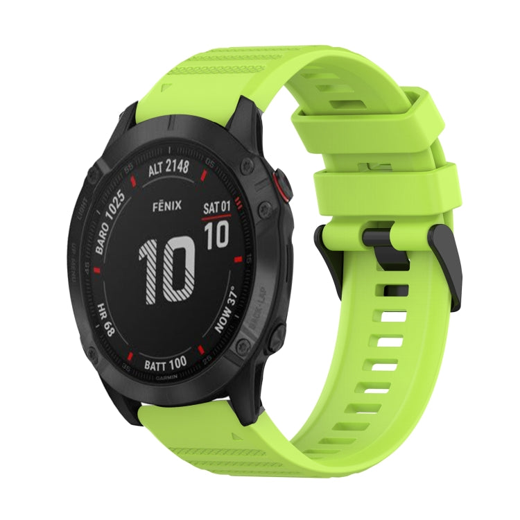 For Garmin Fenix 6 GPS 22mm Horizontal Texture Silicone Watch Band with Removal Tool