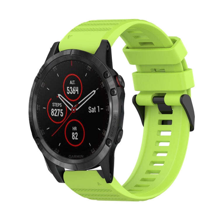 For Garmin Fenix 5 Plus 22mm Horizontal Texture Silicone Watch Band with Removal Tool