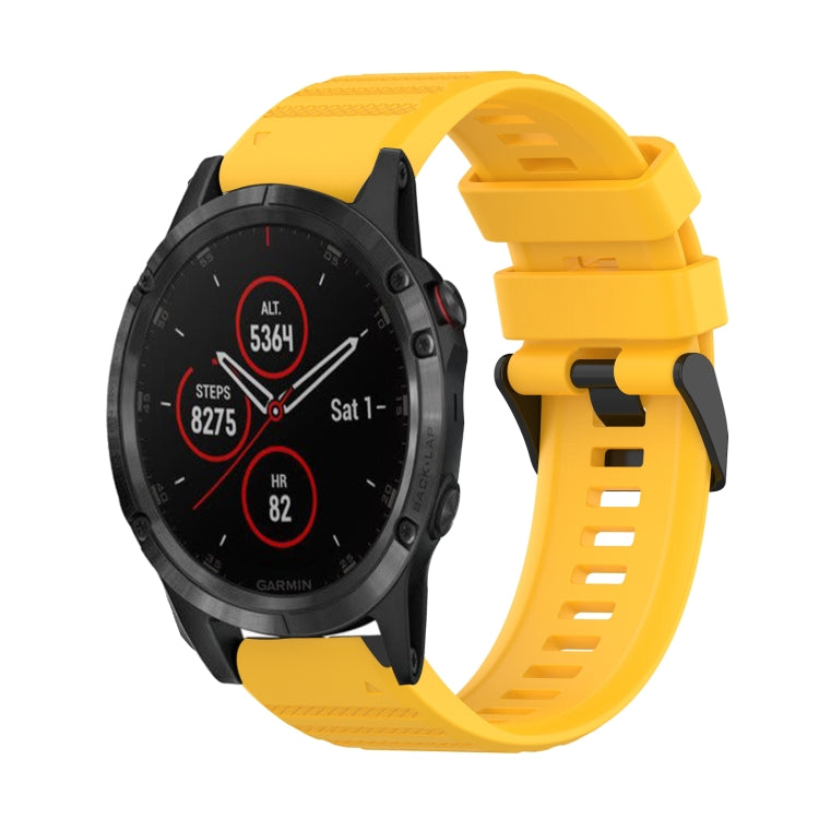 For Garmin Fenix 5 Plus 22mm Horizontal Texture Silicone Watch Band with Removal Tool