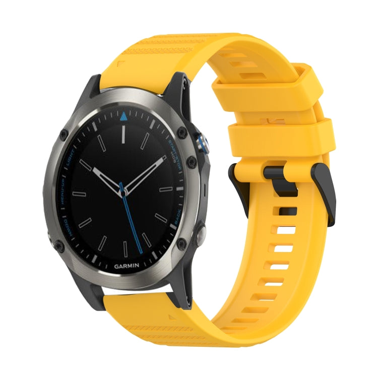 For Garmin Quatix 5 22mm Horizontal Texture Silicone Watch Band with Removal Tool