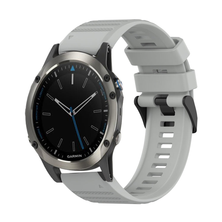 For Garmin Quatix 5 22mm Horizontal Texture Silicone Watch Band with Removal Tool
