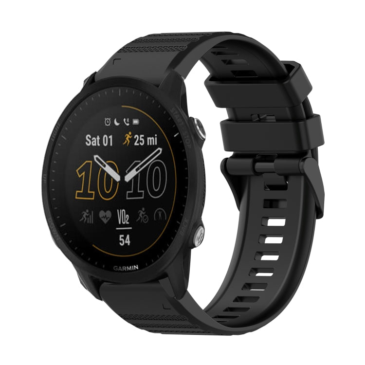 For Garmin Forerunner 955 22mm Horizontal Texture Silicone Watch Band with Removal Tool