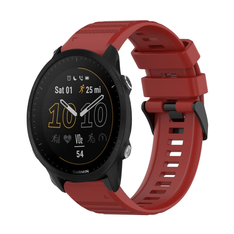 For Garmin Forerunner 955 22mm Horizontal Texture Silicone Watch Band with Removal Tool