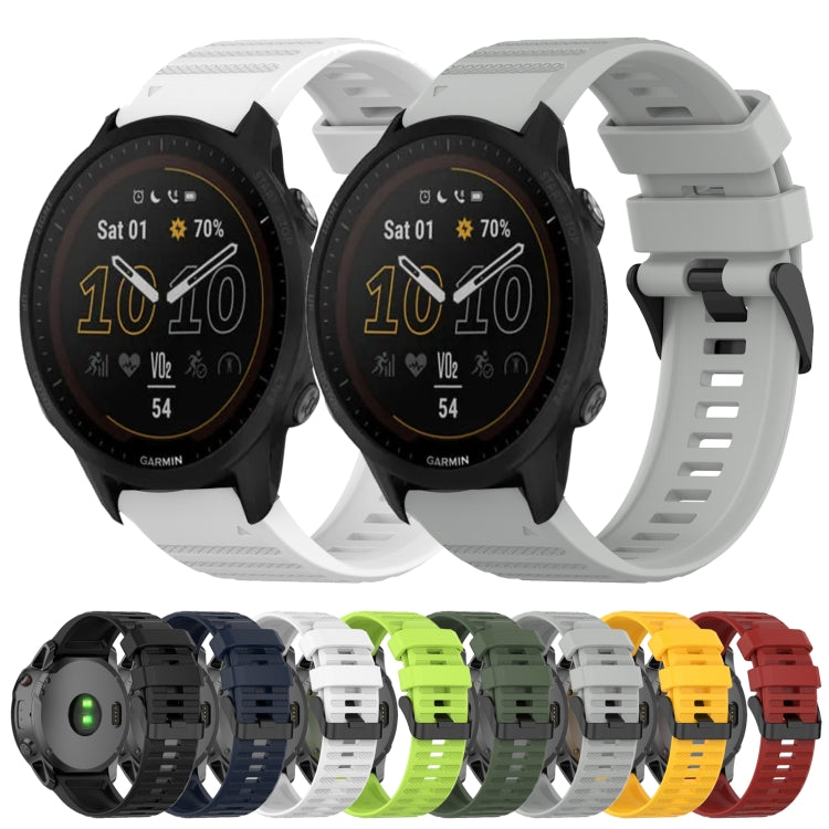 For Garmin Forerunner 955 22mm Horizontal Texture Silicone Watch Band with Removal Tool