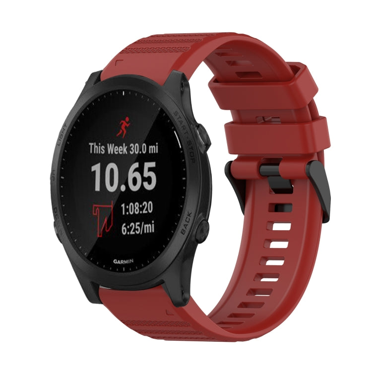 For Garmin Forerunner 945 22mm Horizontal Texture Silicone Watch Band with Removal Tool