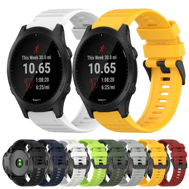 For Garmin Forerunner 945 22mm Horizontal Texture Silicone Watch Band with Removal Tool