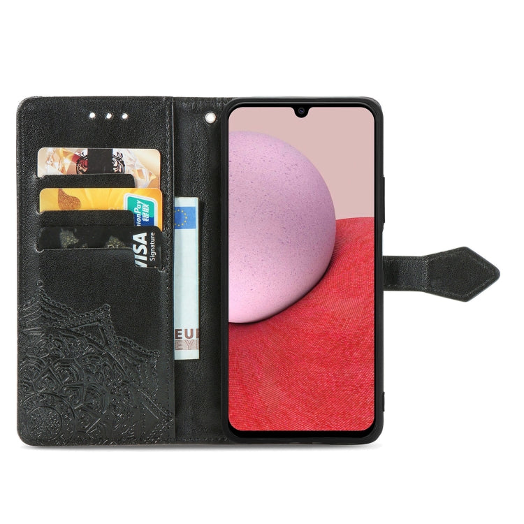 For Samsung Galaxy A14 5G Mandala Flower Embossed Leather Phone Case