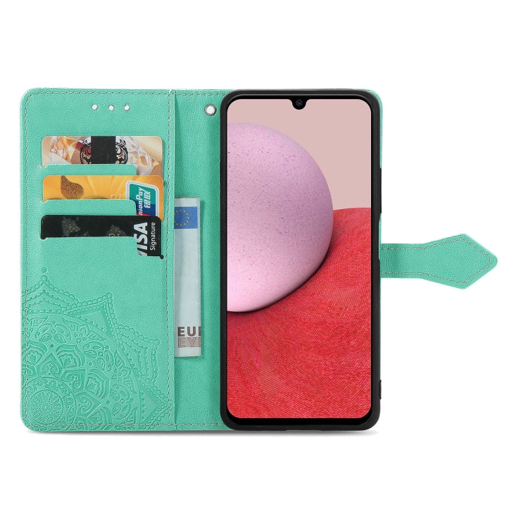 For Samsung Galaxy A14 5G Mandala Flower Embossed Leather Phone Case