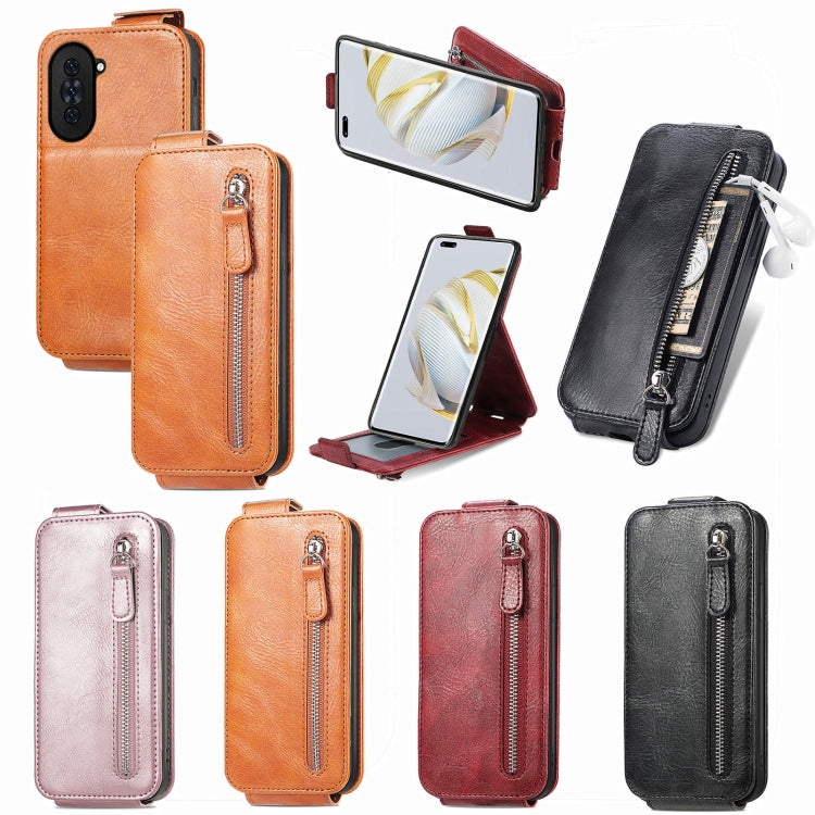 For Huawei Nova 10 Pro Zipper Wallet Vertical Flip Leather Phone Case