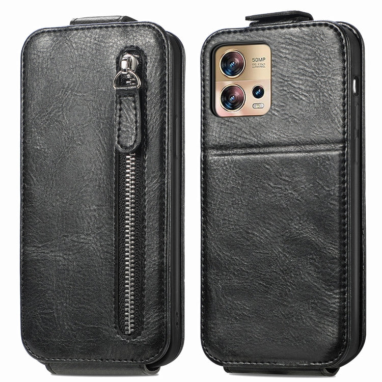 For Motorola Edge 30 Fusion Zipper Wallet Vertical Flip Leather Phone Case