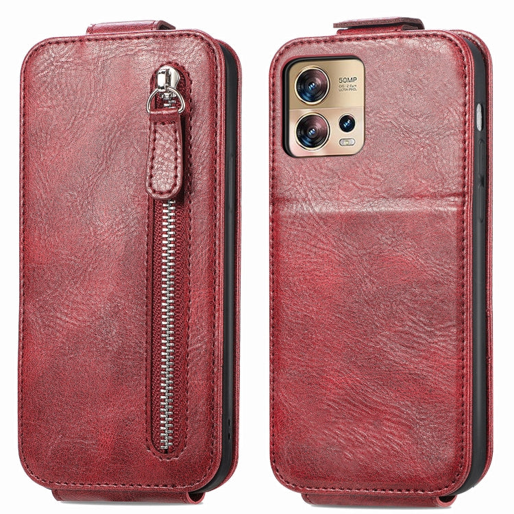 For Motorola Edge 30 Fusion Zipper Wallet Vertical Flip Leather Phone Case