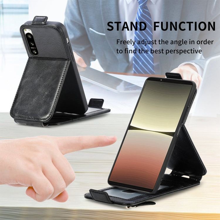 For Sony Xperia 5 IV Zipper Wallet Vertical Flip Leather Phone Case