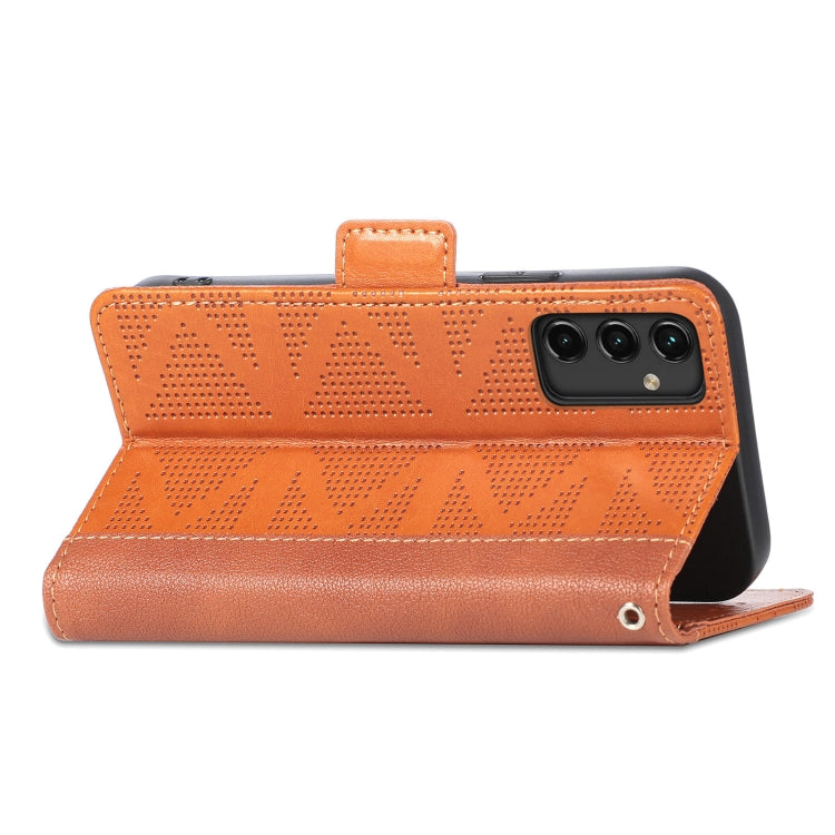 For Samsung Galaxy A14 5G Grid Leather Flip Phone Case