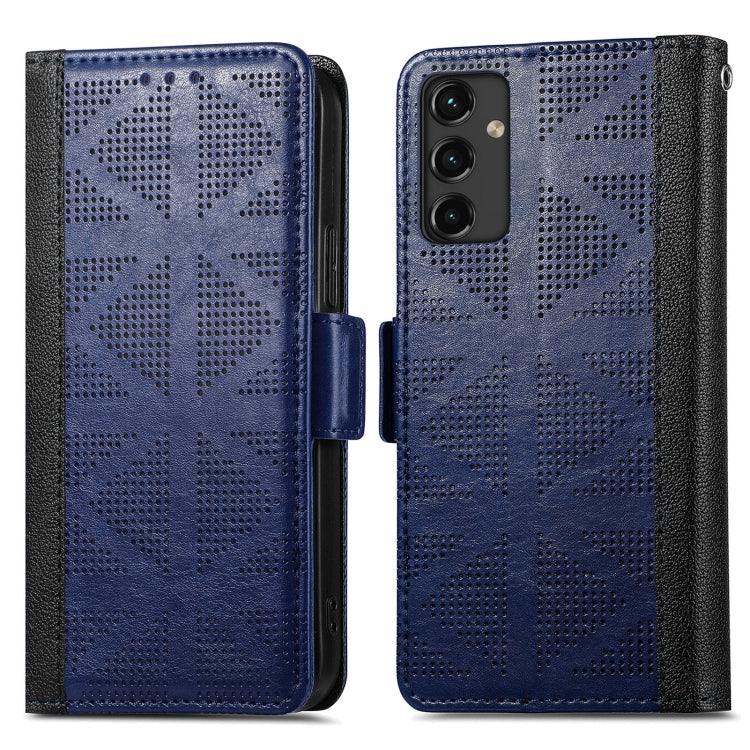 For Samsung Galaxy A14 5G Grid Leather Flip Phone Case