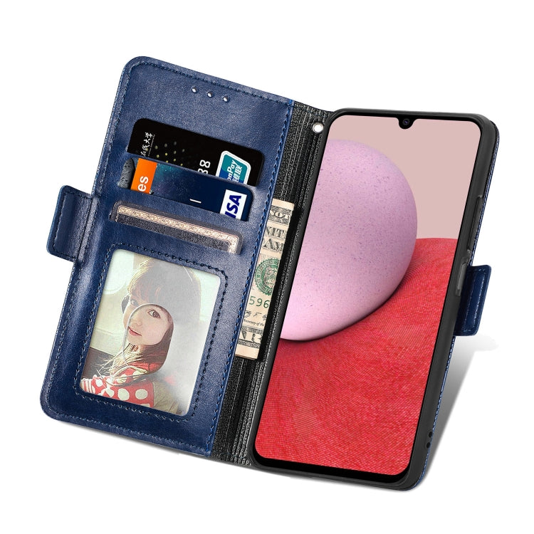 For Samsung Galaxy A14 5G Grid Leather Flip Phone Case