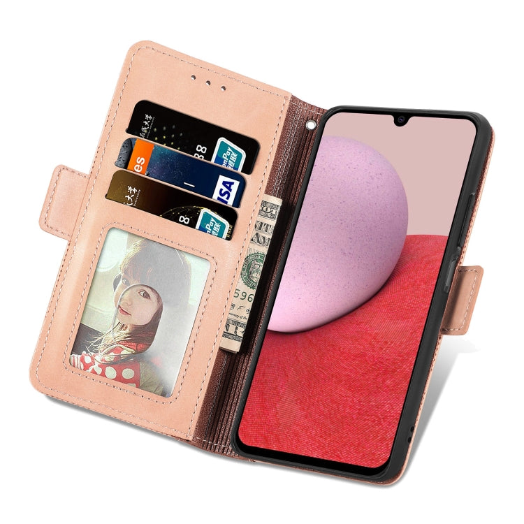 For Samsung Galaxy A14 5G Grid Leather Flip Phone Case
