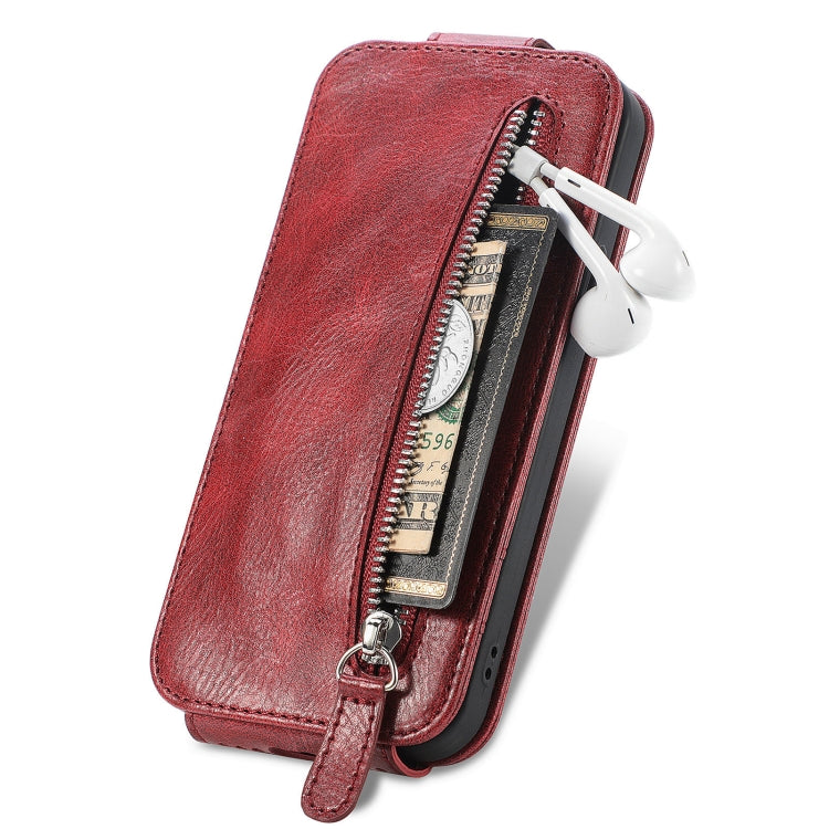 For Xiaomi Redmi A1 Zipper Wallet Vertical Flip Leather Phone Case