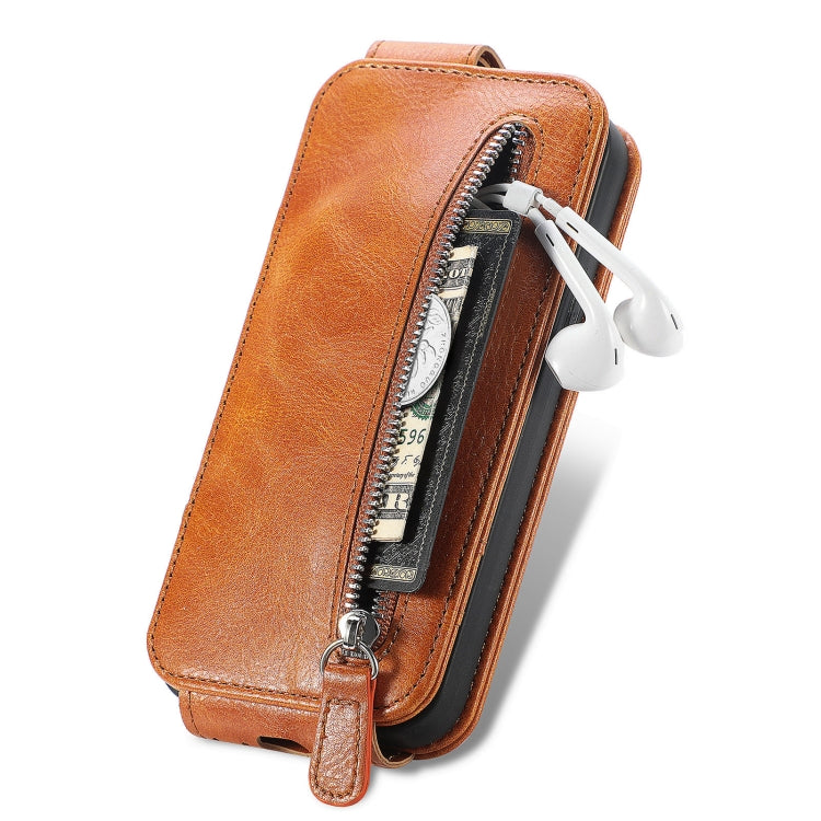 For ZTE Axon 30S Zipper Wallet Vertical Flip Leather Phone Case