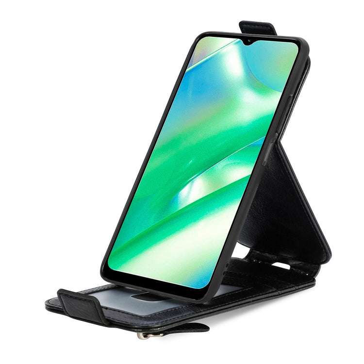 For Realme C33 Zipper Wallet Vertical Flip Leather Phone Case