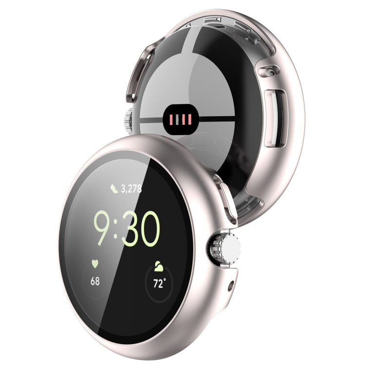 For Google Pixel Watch Tempered Glass Film PC Watch Case