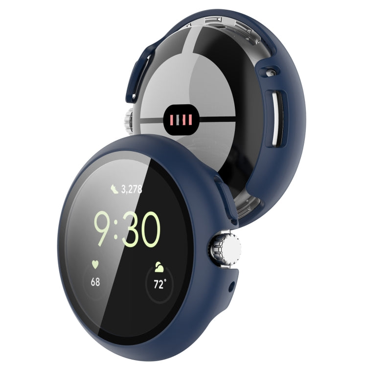 For Google Pixel Watch Tempered Glass Film PC Watch Case