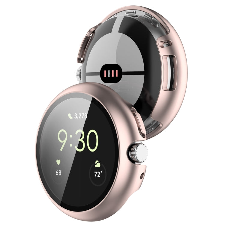 For Google Pixel Watch Tempered Glass Film PC Watch Case