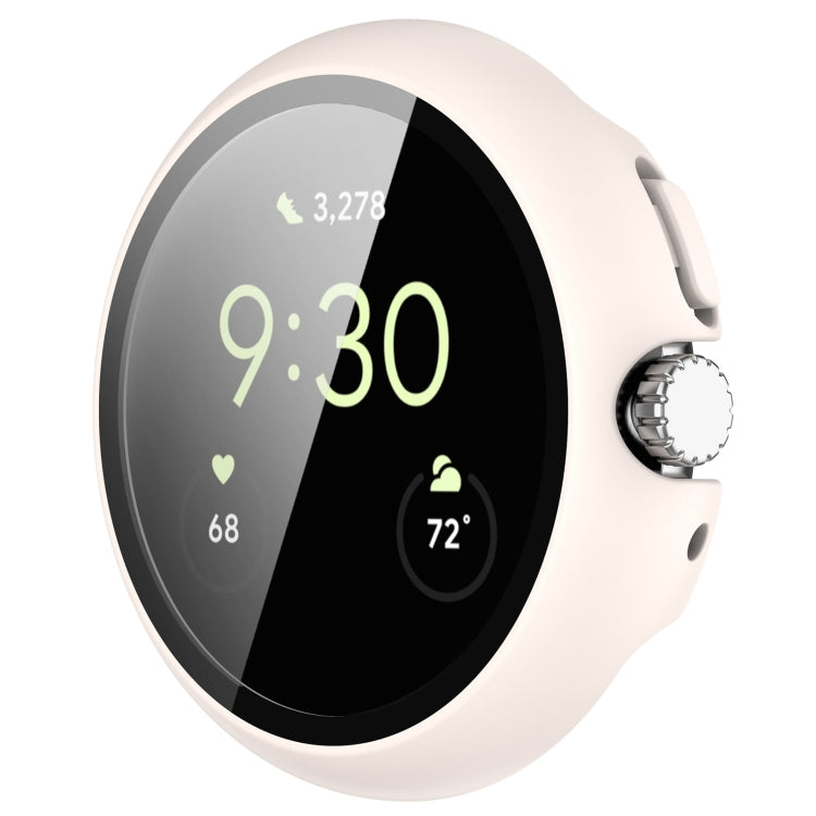 For Google Pixel Watch Tempered Glass Film PC Watch Case