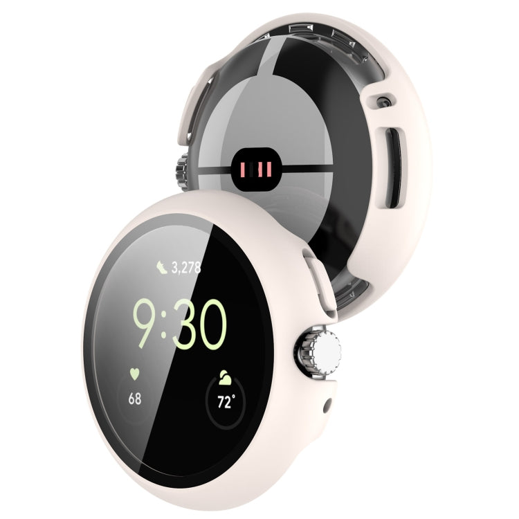 For Google Pixel Watch Tempered Glass Film PC Watch Case
